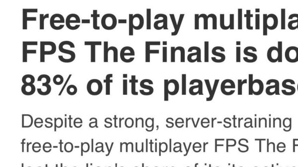 【海外の反応】THE FINALSのプレイヤーが83%減少している模様・・・